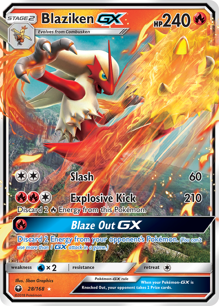 Celestial Storm Blaziken GX #28/168